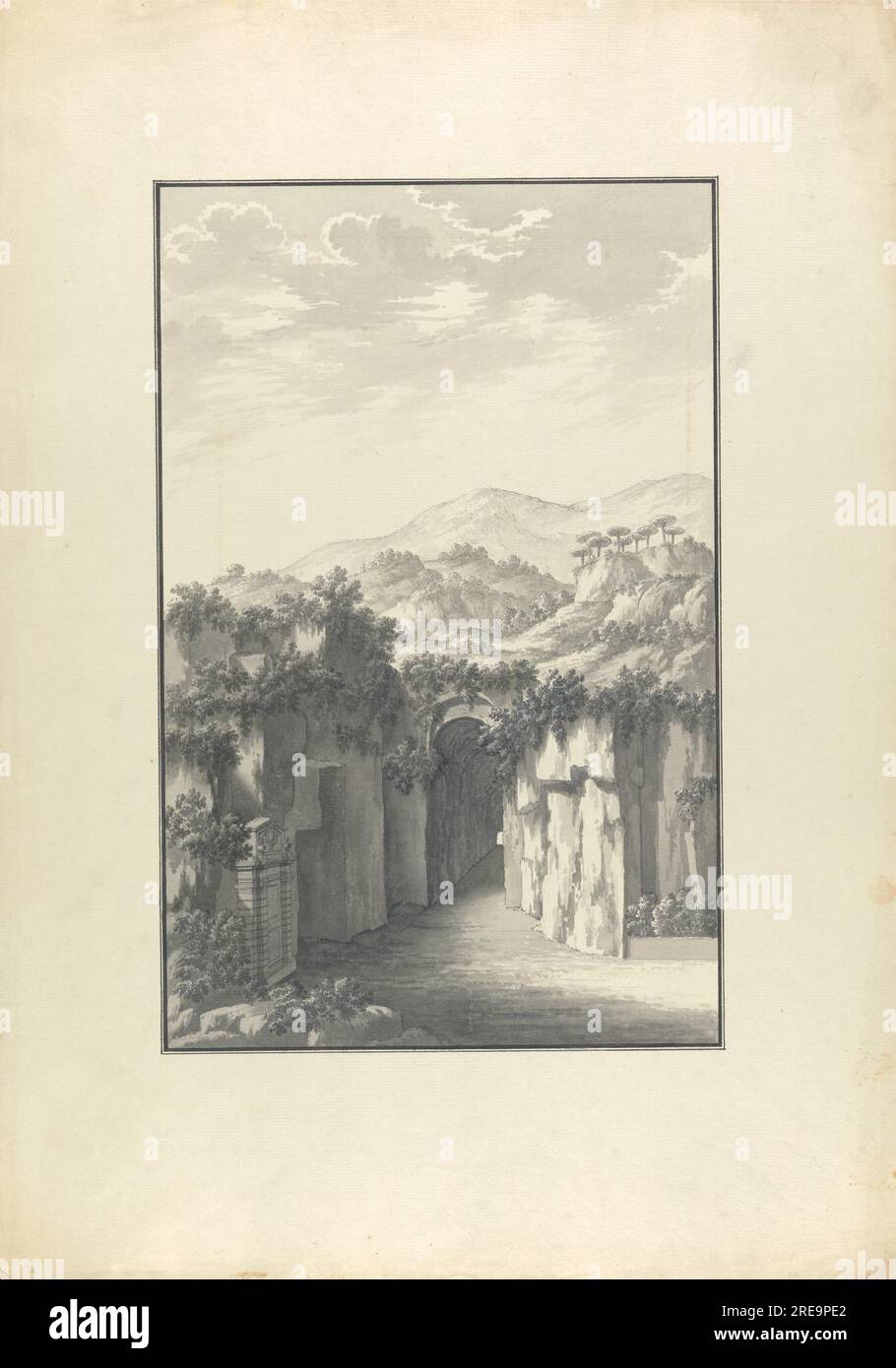 View of a Passage Cut into a Hillside circa 1750 by Giovanni Battista