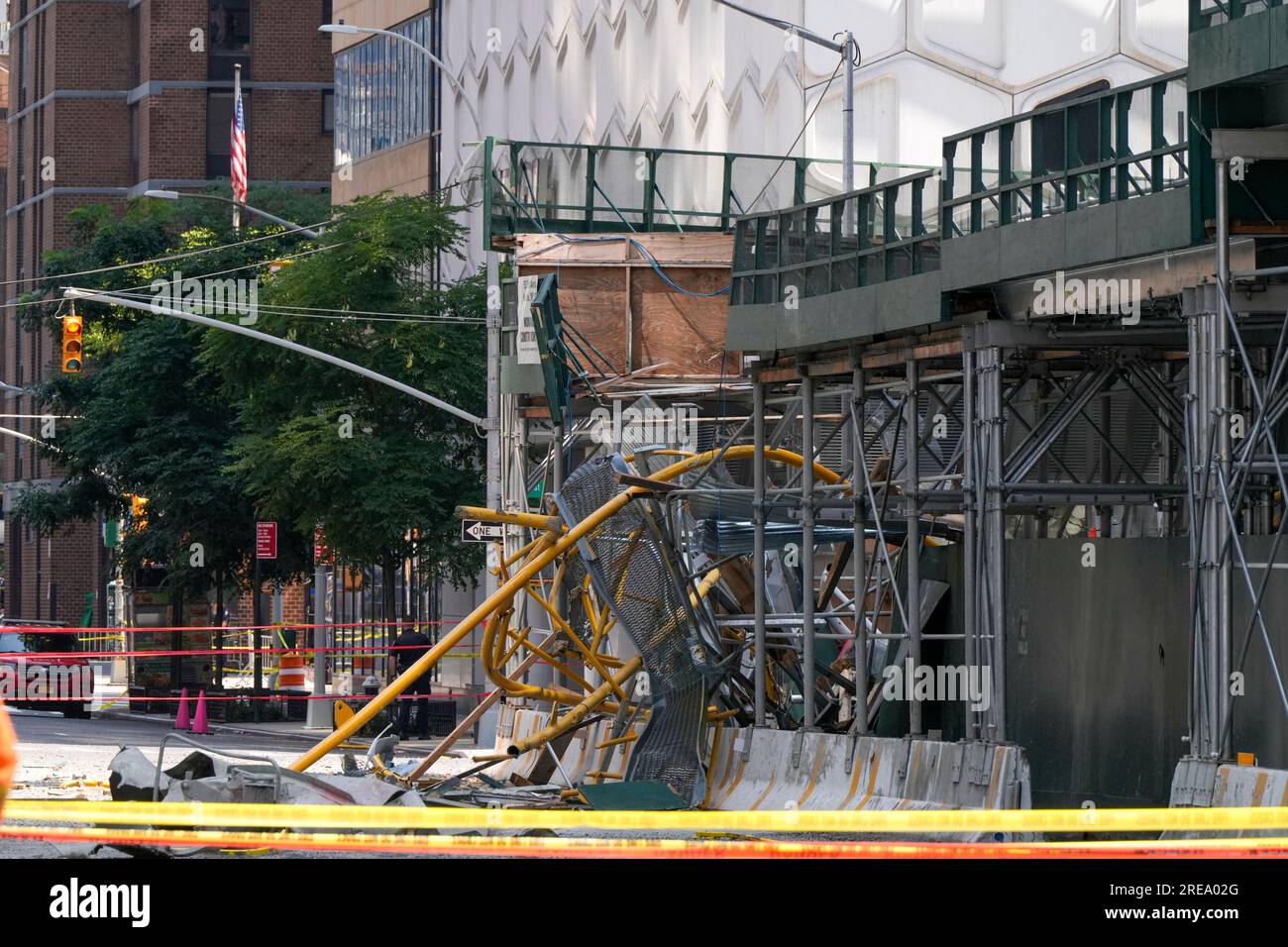 New York, New York, USA. 26th July, 2023. New York City Crane Collapse