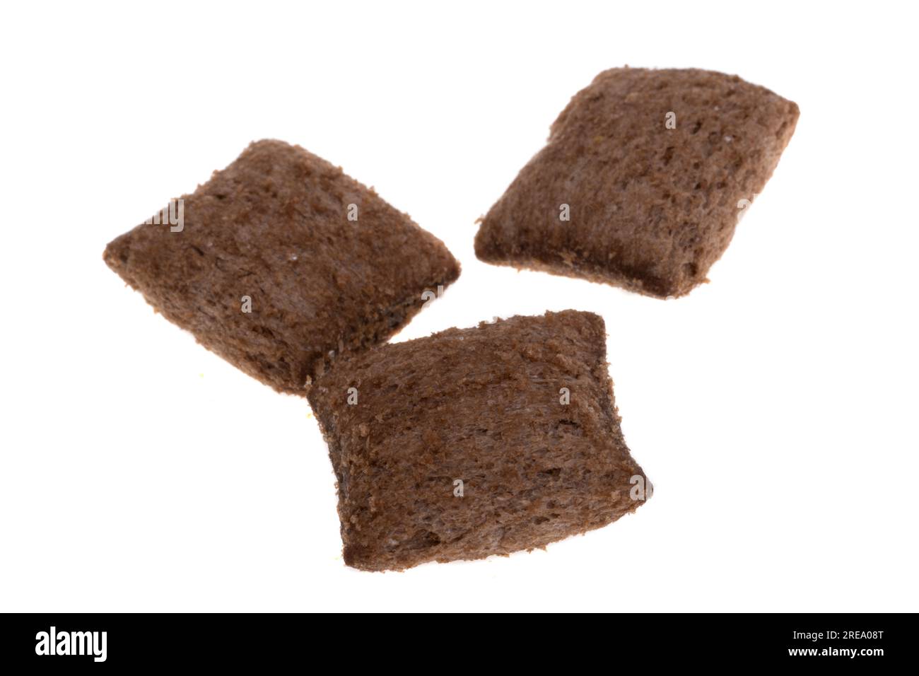 dry breakfast pads isolated on white background Stock Photo