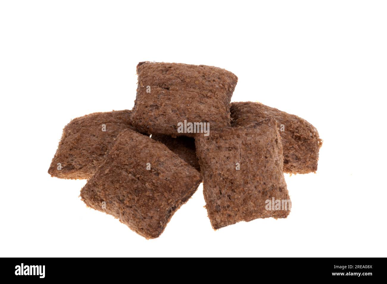 dry breakfast pads isolated on white background Stock Photo