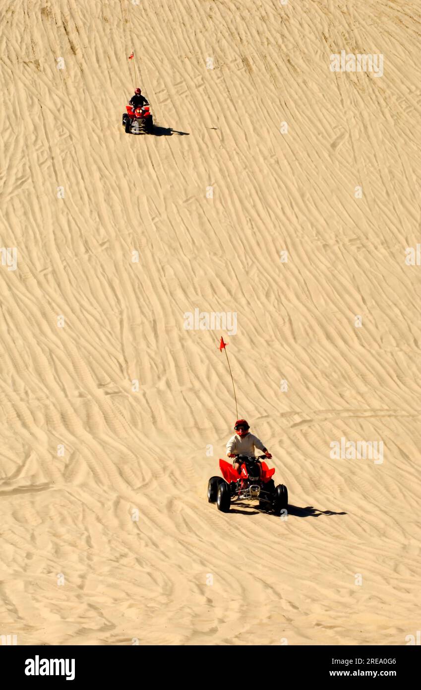 Dune buggy riders at park in Dunes City, Oregon, USA Stock Photo Alamy