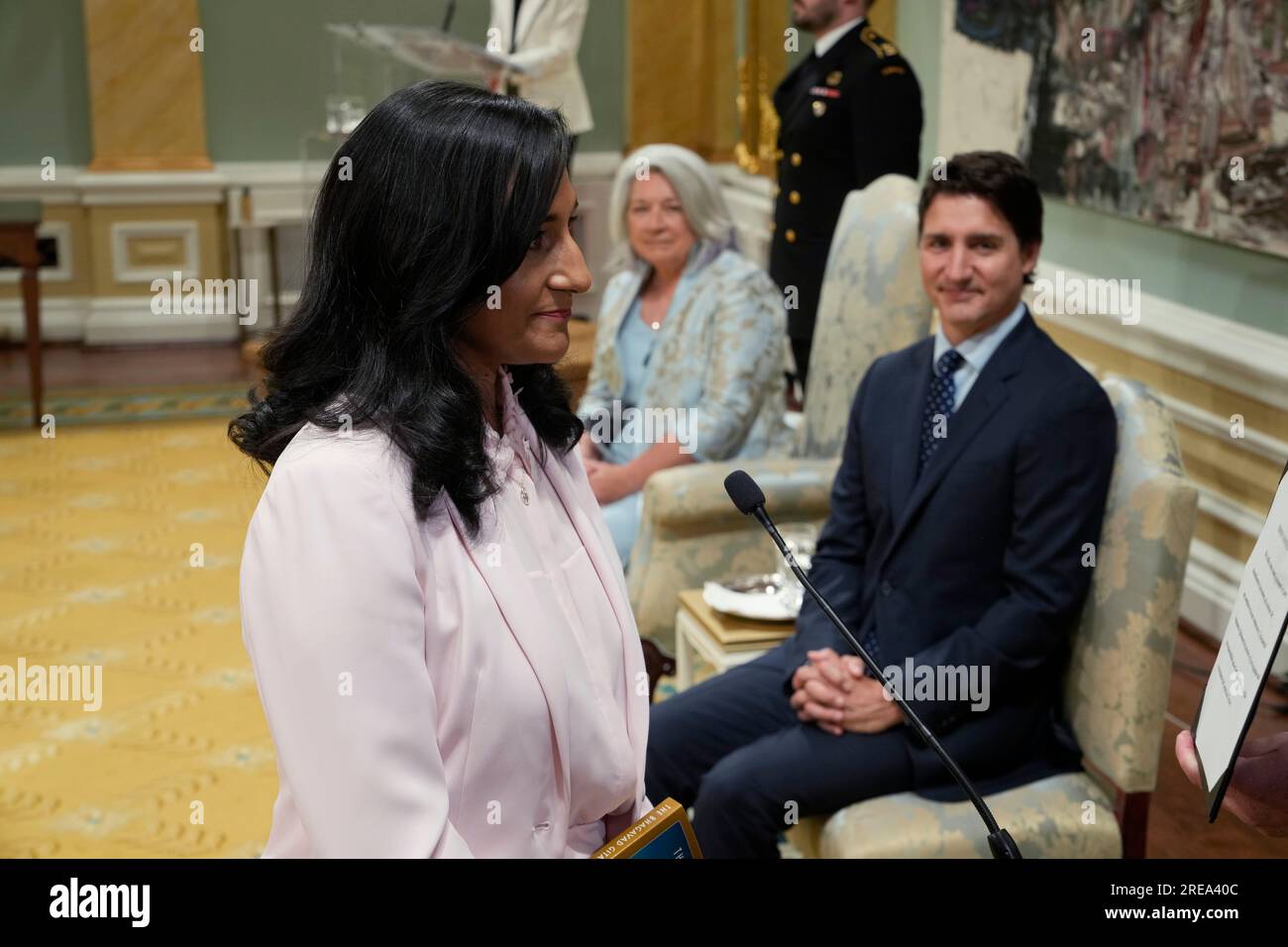 Ottawa, Canada. 26th July, 2023. Prime Minister Justin Trudeau looks on