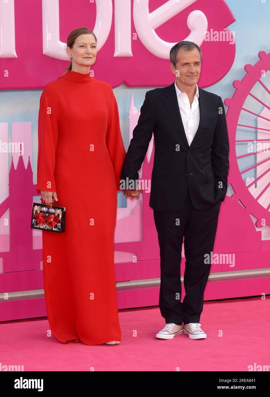 Photo Must Be Credited ©Alpha Press 078237 12/07/2023 David Heyman and wife Rose Uniacke at the Barbie European Movie Premiere in London Stock Photo