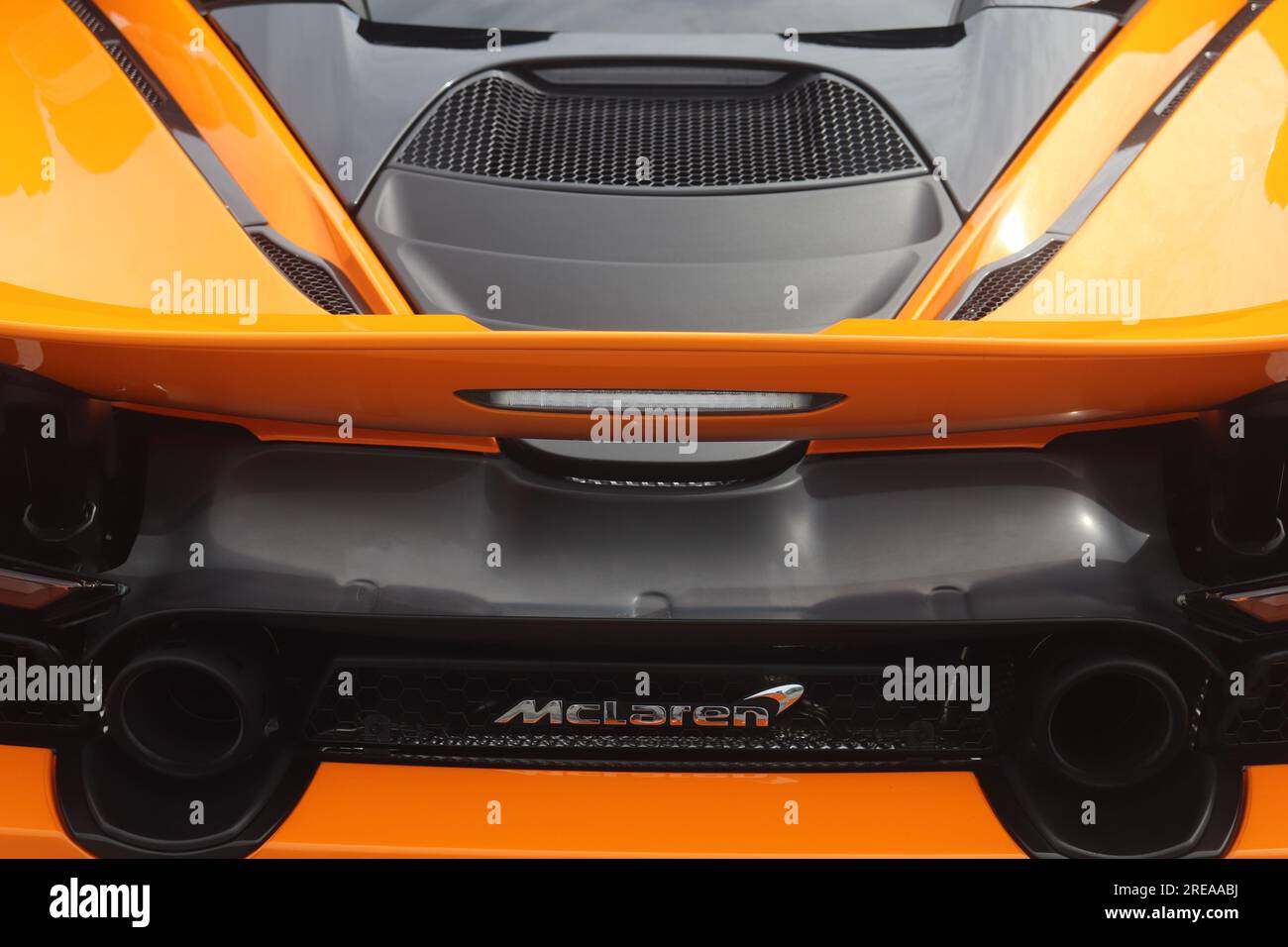 McLaren rear car orange Stock Photo