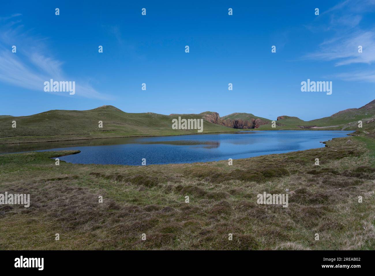 Town Loch on Muckle Roe, Mainland, Shetland, Scotland, UK. Stock Photo