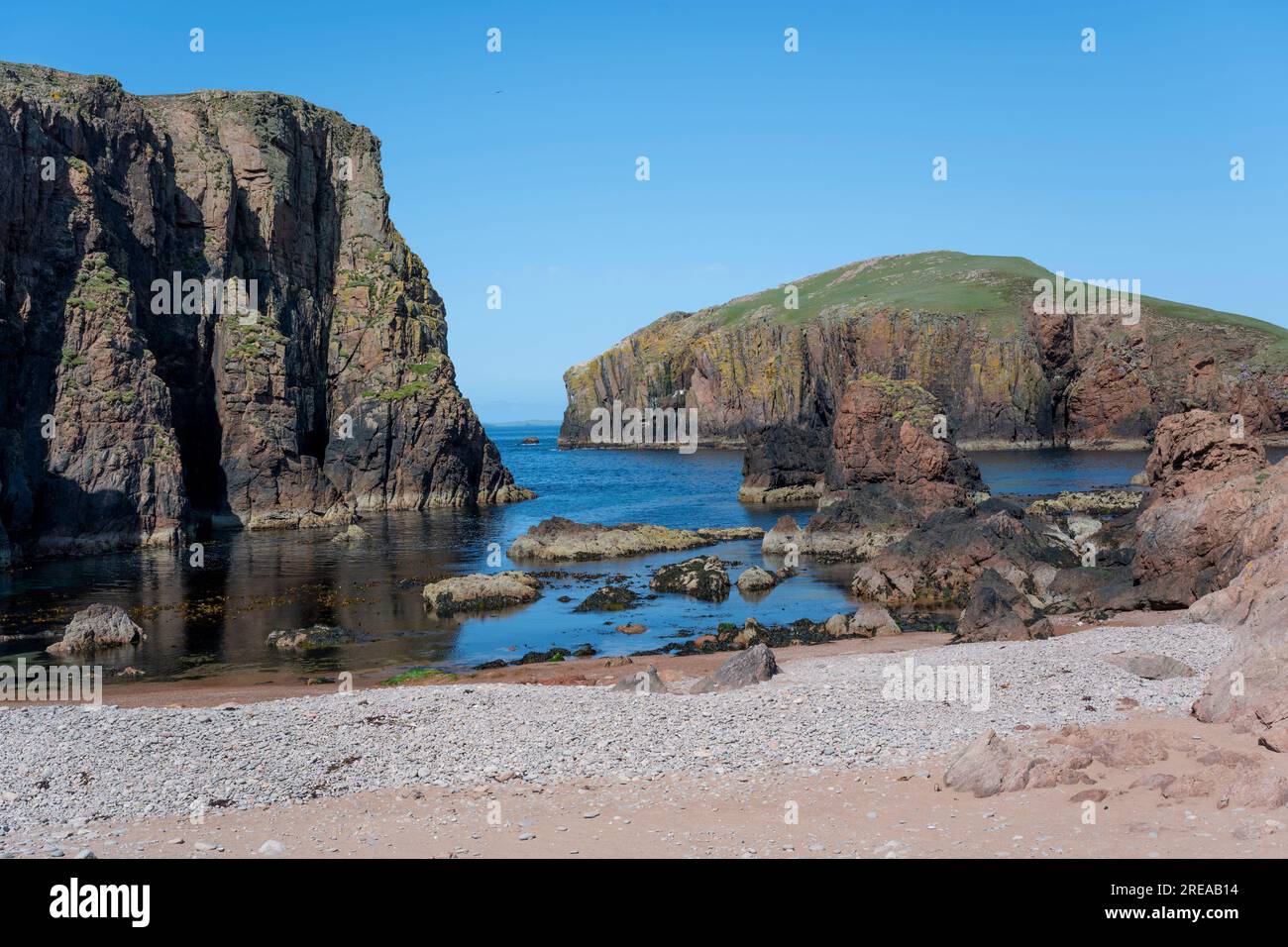 North Ham on Muckle Roe, Mainland, Shetland, Scotland, UK. Stock Photo