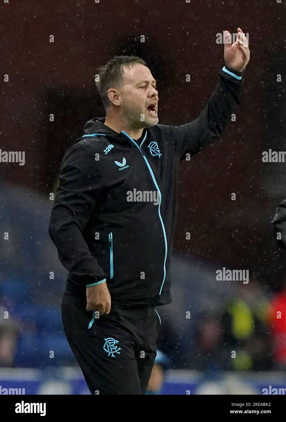 Rangers manager Michael Beale on the touchline during the pre-season ...