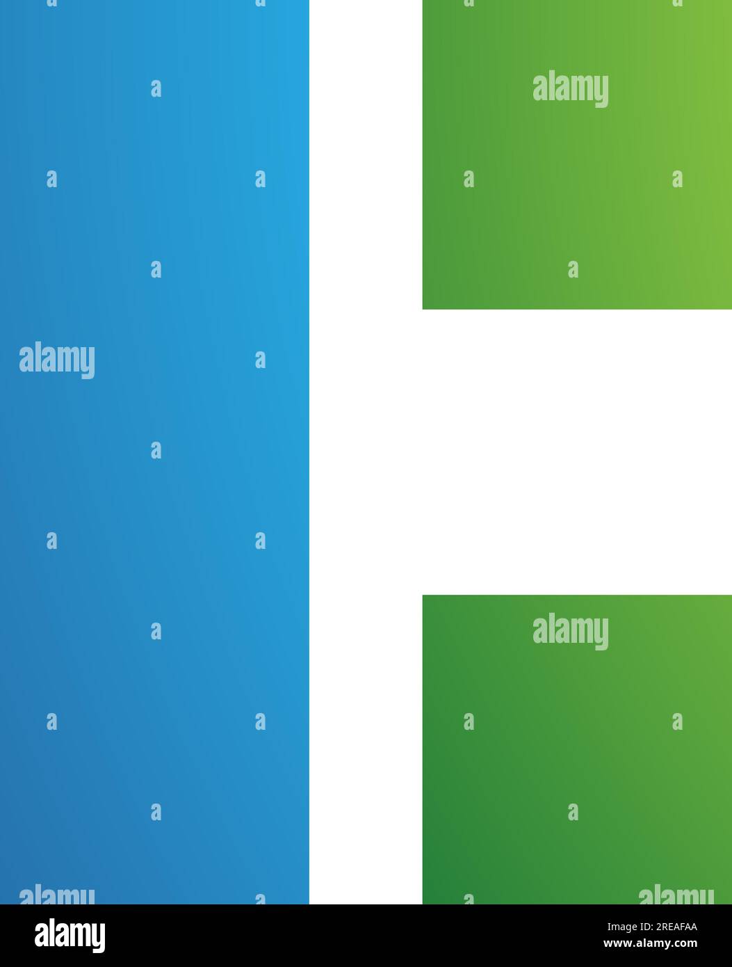 Green blue geometrical letter hi-res stock photography and images - Alamy