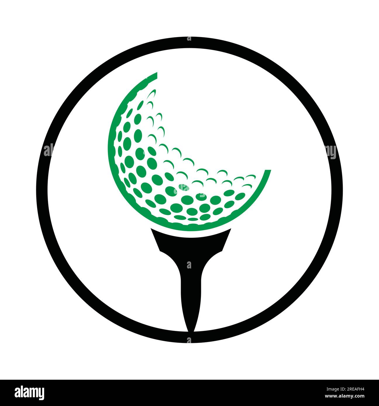 Golf Logo Design Template Vector. Golf ball on tee logo design icon ...