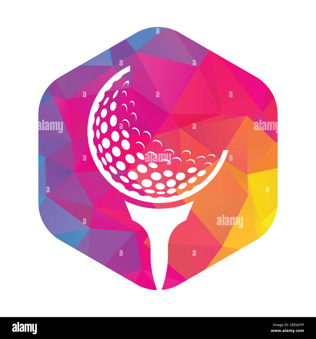 Golf Logo Design Template Vector. Golf ball on tee logo design icon ...