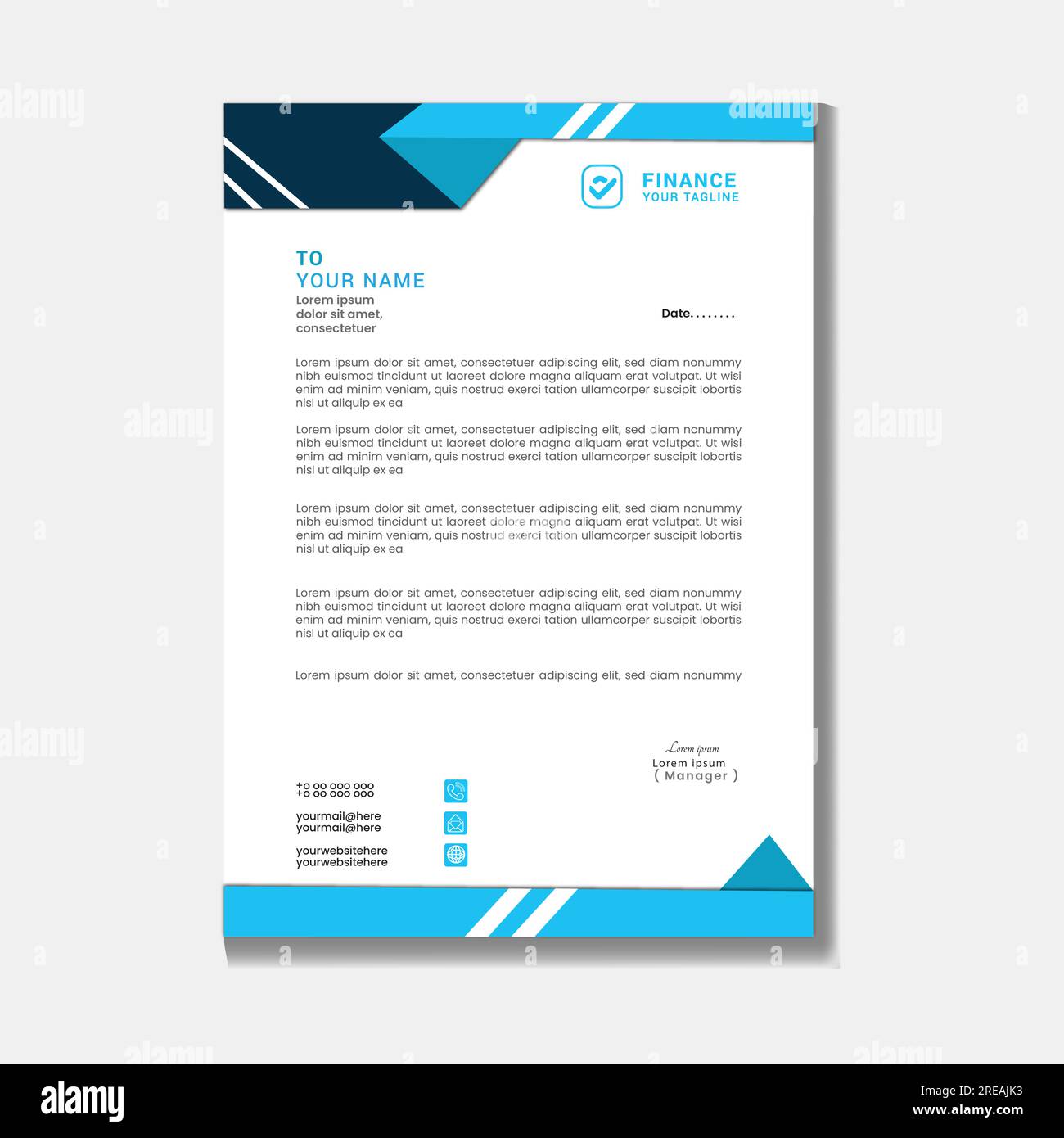Corporate modern letterhead design template Stock Vector Image & Art