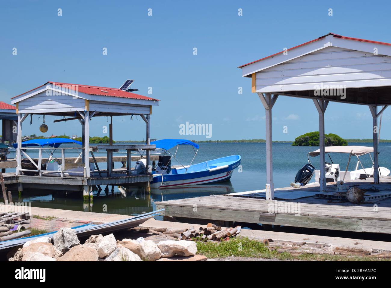 Docked fishing boats on the lagoon side, aka Back Street, in San Pedro