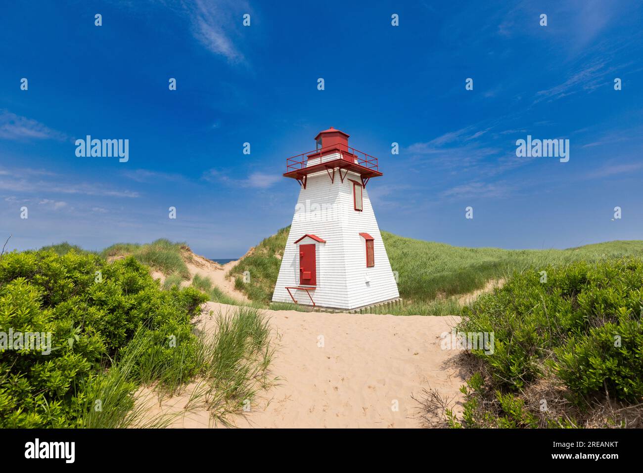 St. Peters Harbour Light is a lighthouse in PEI Canada Stock Photo Alamy