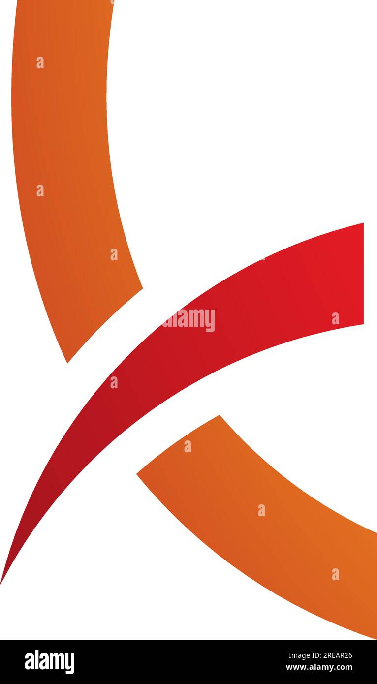 Orange and Red Spiky Lowercase Letter K Icon on a White Background ...