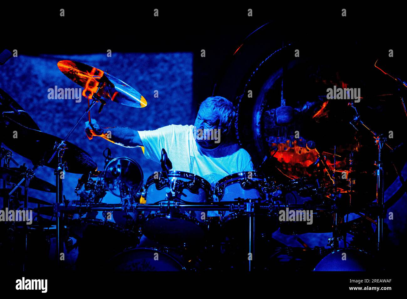 Nick Mason in concert at Anfiteatro del Vittoriale in Gardone Riviera photo by Andrea Ripamonti Stock Photo