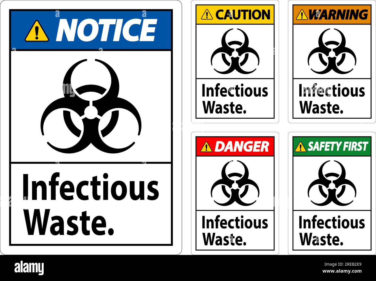 Warning Label Infectious Waste Sign Stock Vector Image & Art Alamy