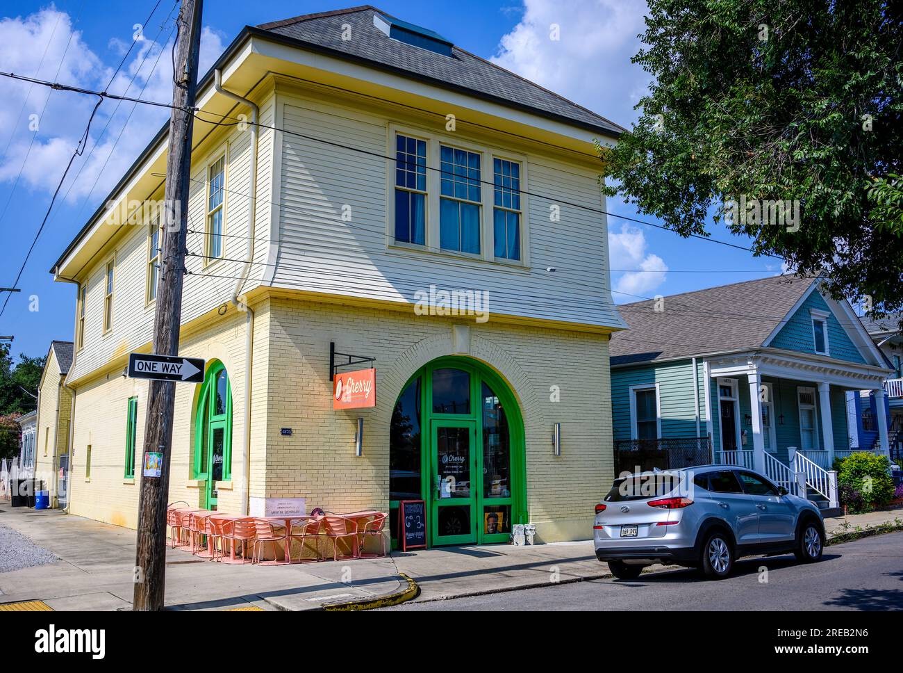 NEW ORLEANS, LA, USA JULY 25, 2023 Cherry Espresso Bar on Laurel
