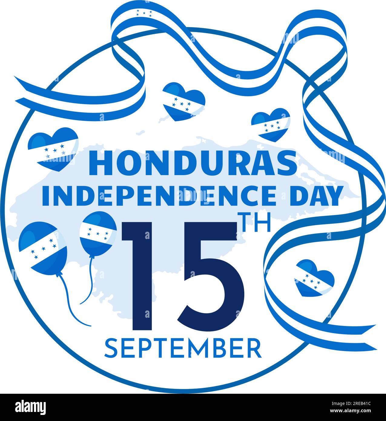 Happy Honduras Independence Day Vector Illustration on September 15