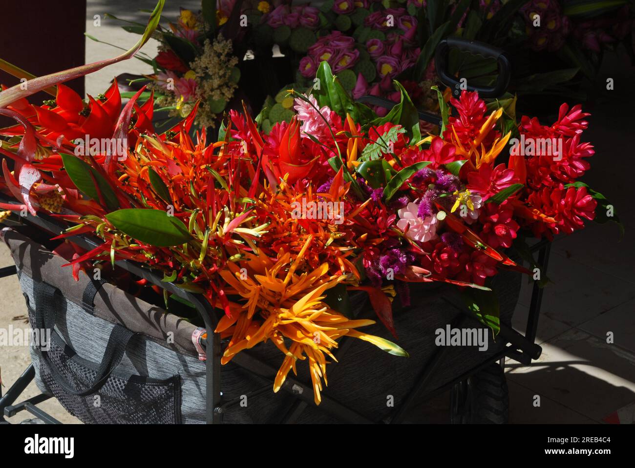 Bunch of flowers for sale at Port Vila market, Efate Island 