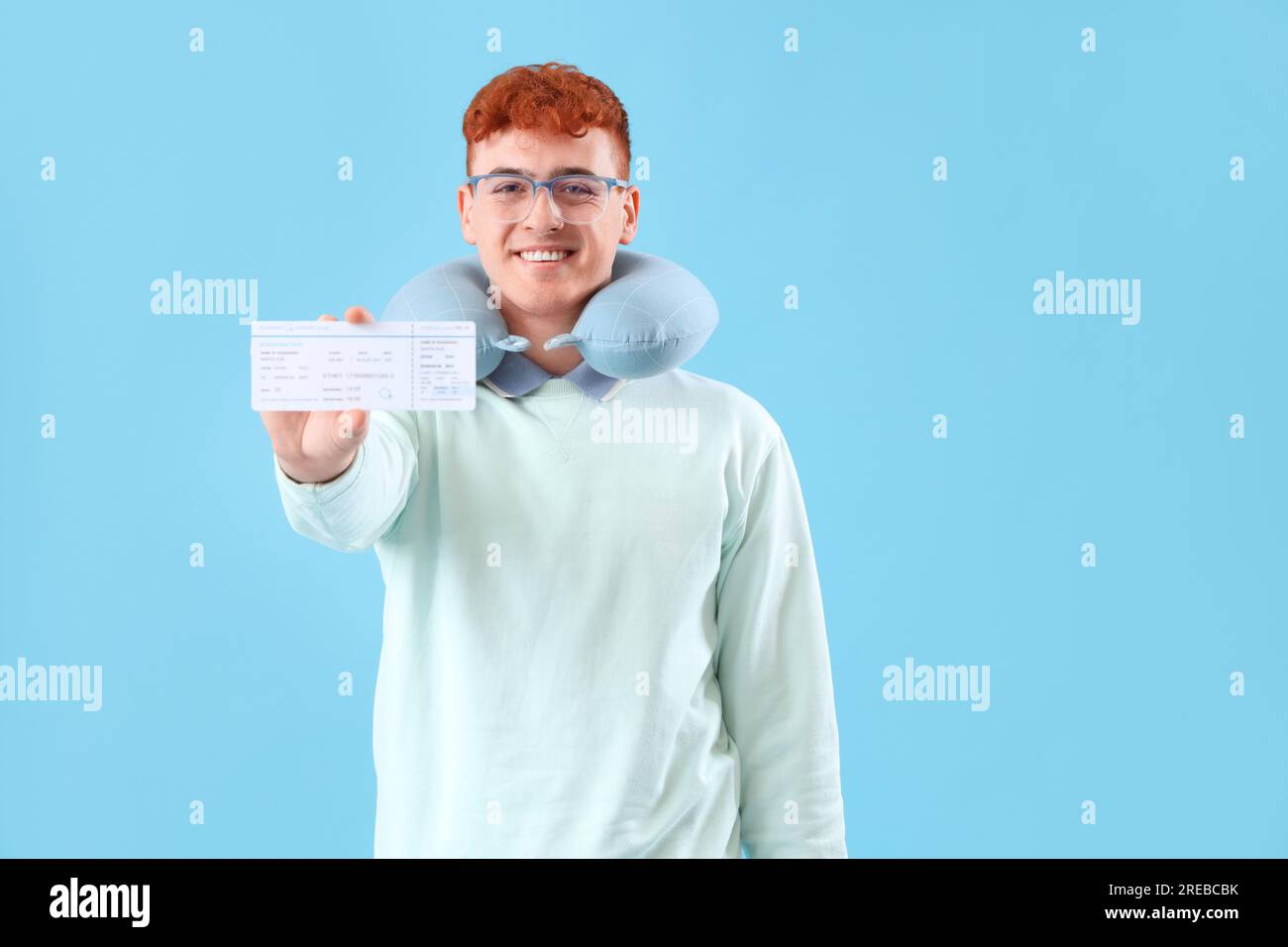 Young redhead man ticket hi-res stock photography and images - Alamy