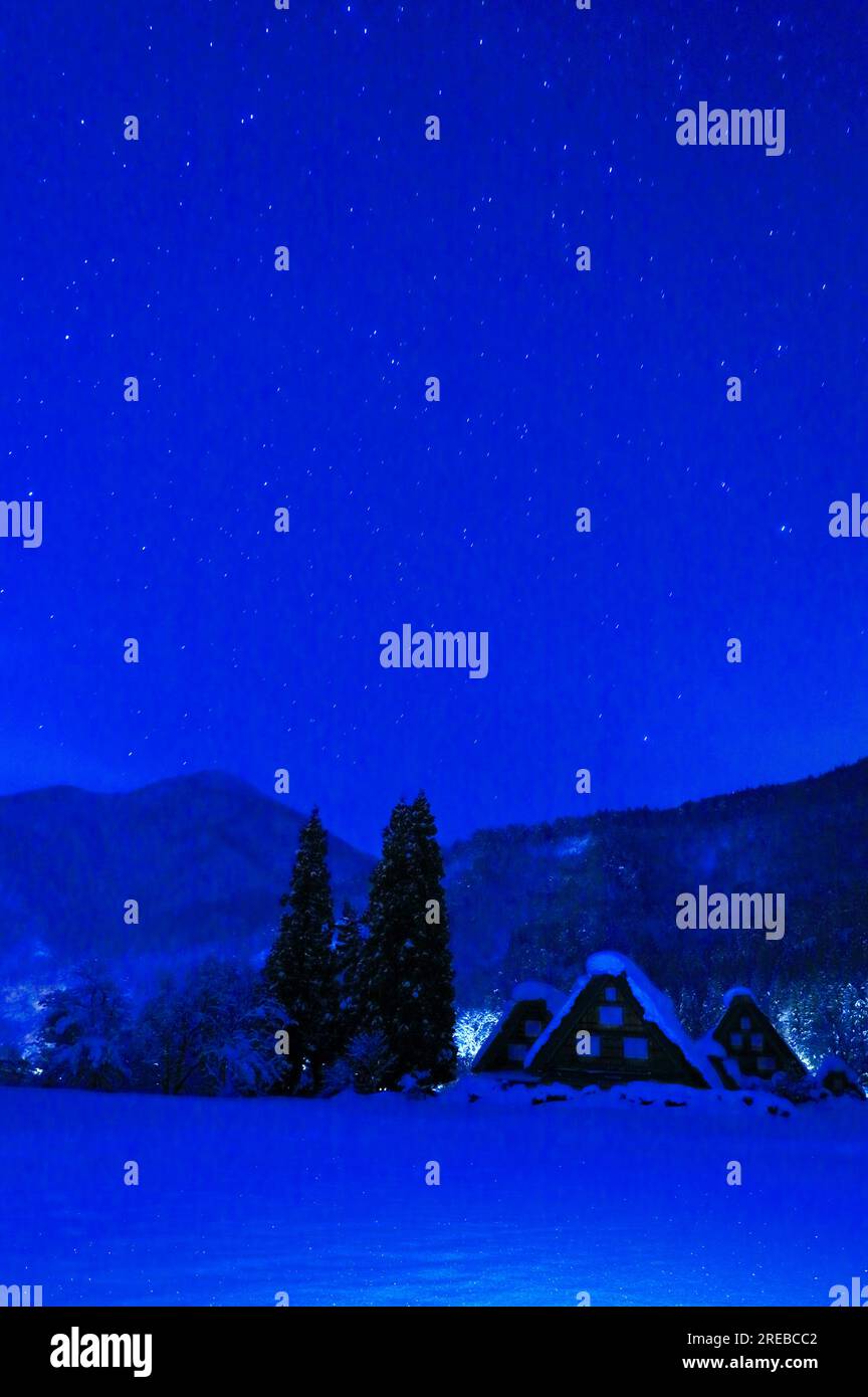 Shirakawa Go In Winter Stock Photo Alamy