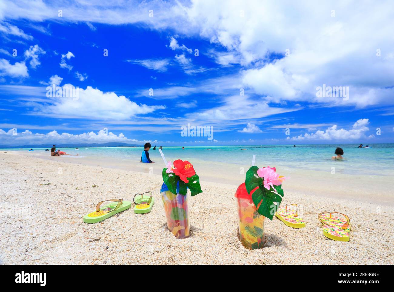 Image of a Beach in Okinawa Stock Photo