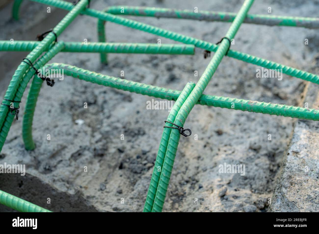 Epoxy coated rebar is used in concrete subjected to corrosive