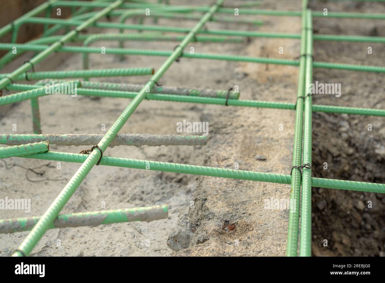 Epoxy coated rebar is used in concrete subjected to corrosive