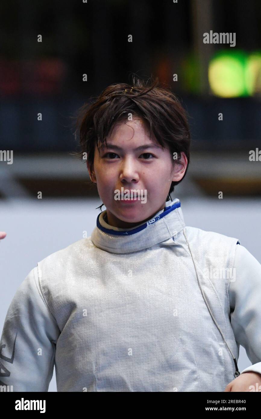 Karin Miyawaki of Japan during the 2023 FIE Fencing World Championship