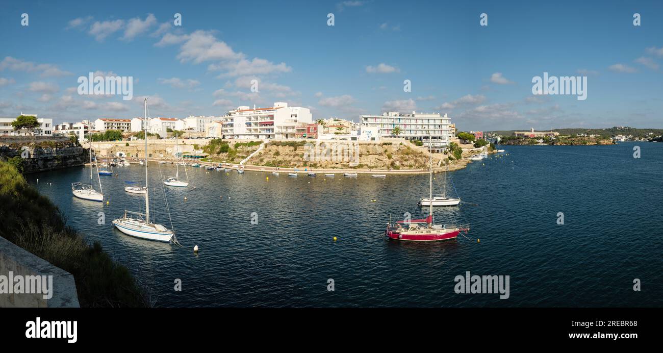 Cales Fonts, Es Castell, port of Mahón, Menorca, Balearic islands, Spain Stock Photo