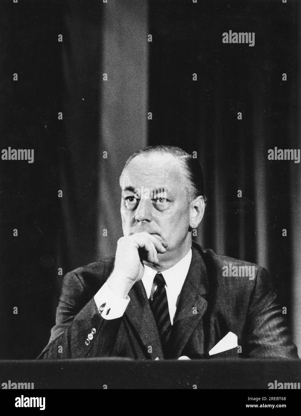 Thadden, Adolf von, 7.7.1921 -, German politician (National-Democratic Party of Germany), party rally, ADDITIONAL-RIGHTS-CLEARANCE-INFO-NOT-AVAILABLE Stock Photo