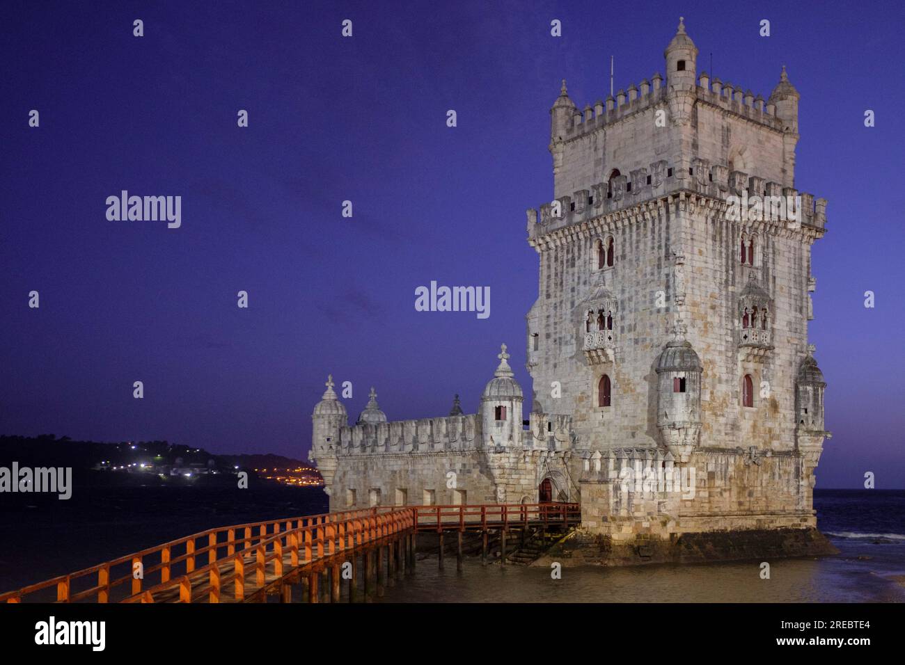 torre de Belém,  arquitectura manuelina, Lisboa, Portugal Stock Photo