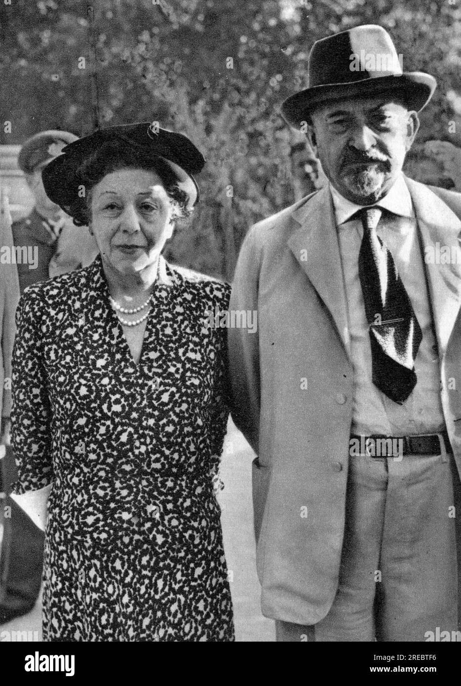Weizmann, Chaim, 27.11.1874 - 9.11.1952, Israeli politician, with wife Vera, as president of Israel, ADDITIONAL-RIGHTS-CLEARANCE-INFO-NOT-AVAILABLE Stock Photo