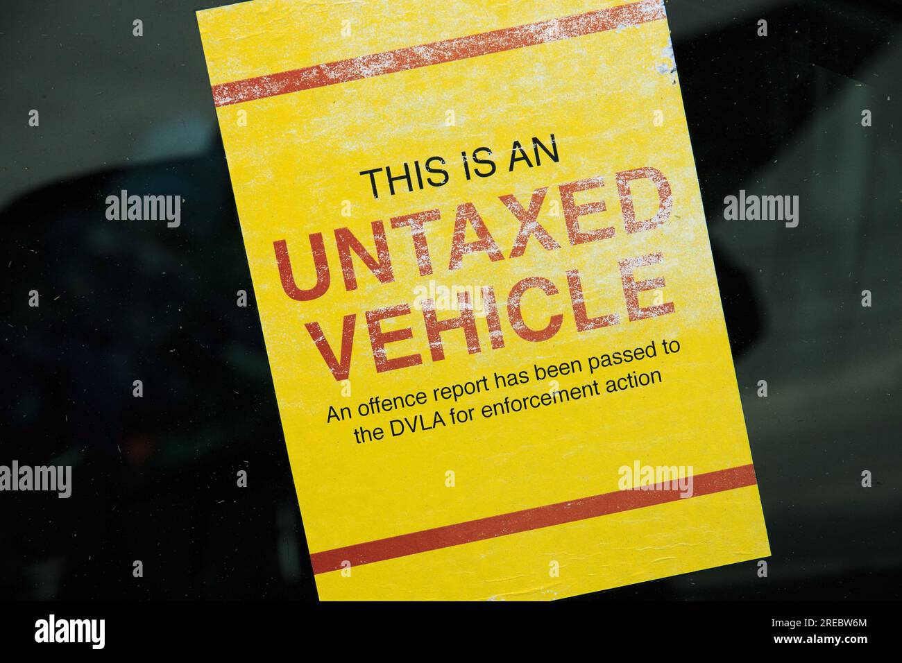 Untaxed vehicle dvla sticker hires stock photography and images Alamy