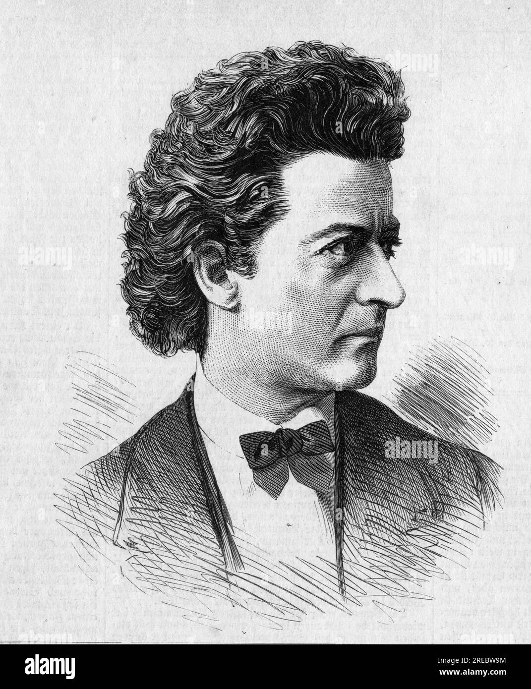 Tuerschmann, Richard, 1834 - 1899, German actor, wood engraving, later 19th century, ARTIST'S COPYRIGHT HAS NOT TO BE CLEARED Stock Photo