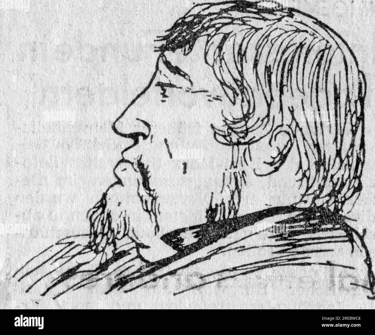 Turgenev, Ivan Sergeyevich, 9.11.1818 - 3.9.1883, Russian writer, a drawing by him: one big landowner, ADDITIONAL-RIGHTS-CLEARANCE-INFO-NOT-AVAILABLE Stock Photo