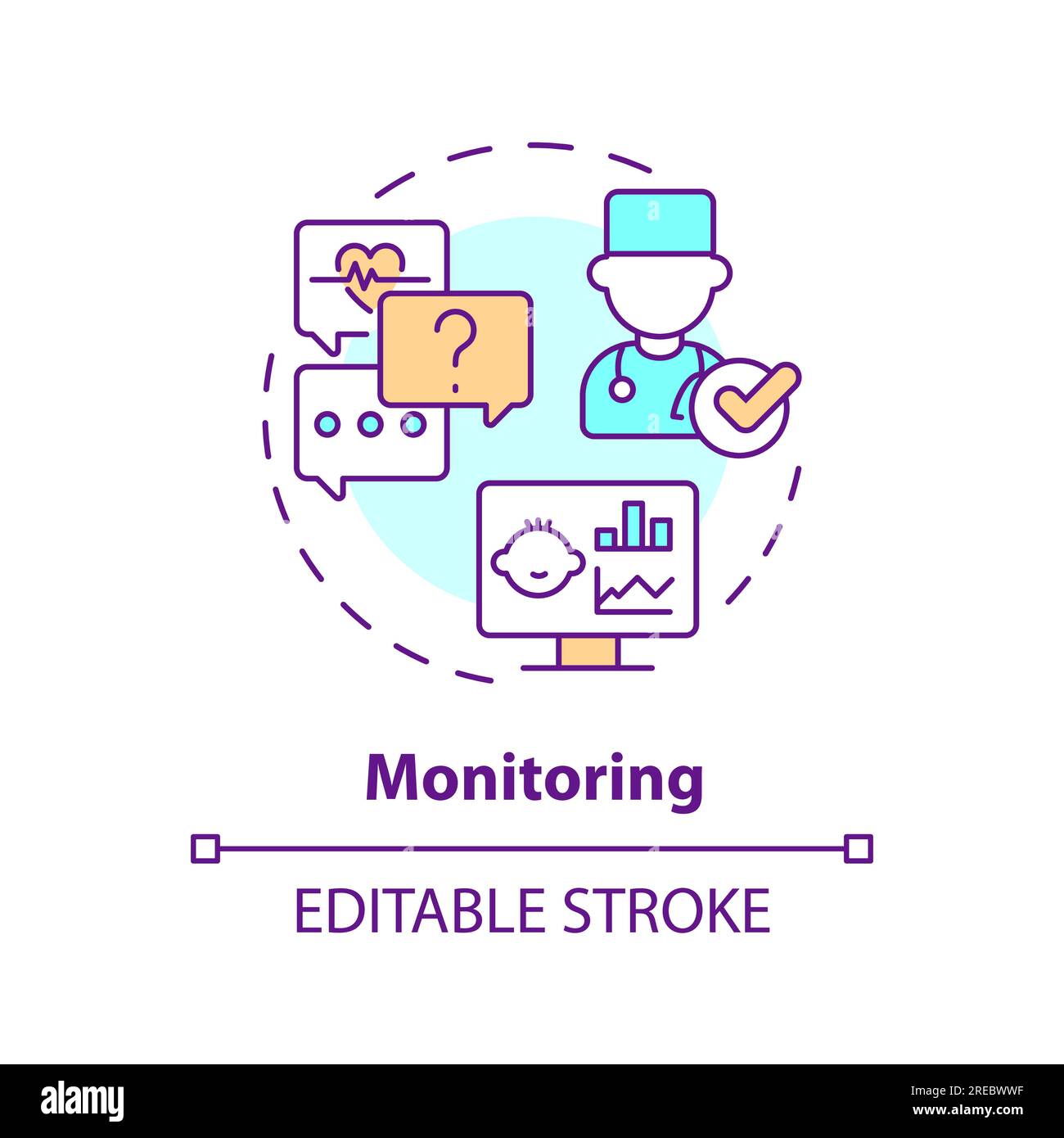 Monitoring concept icon Stock Vector Image & Art - Alamy
