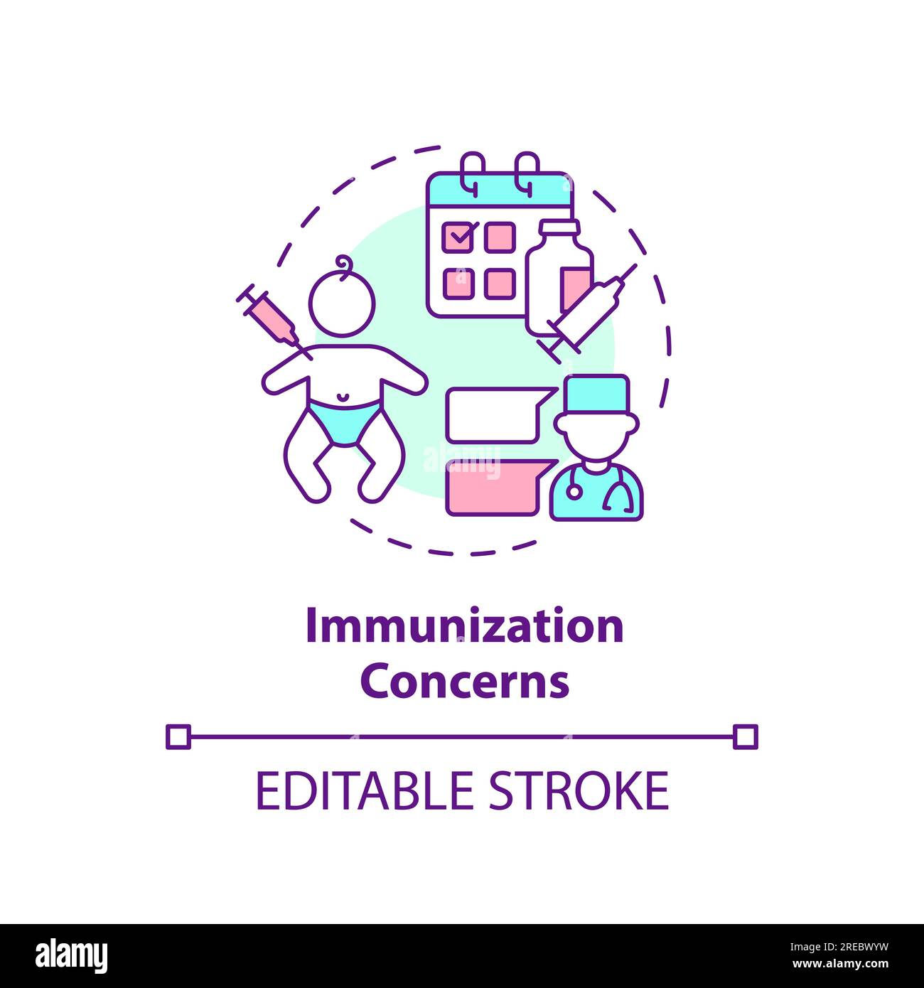 immunization-concerns-concept-icon-stock-vector-image-art-alamy