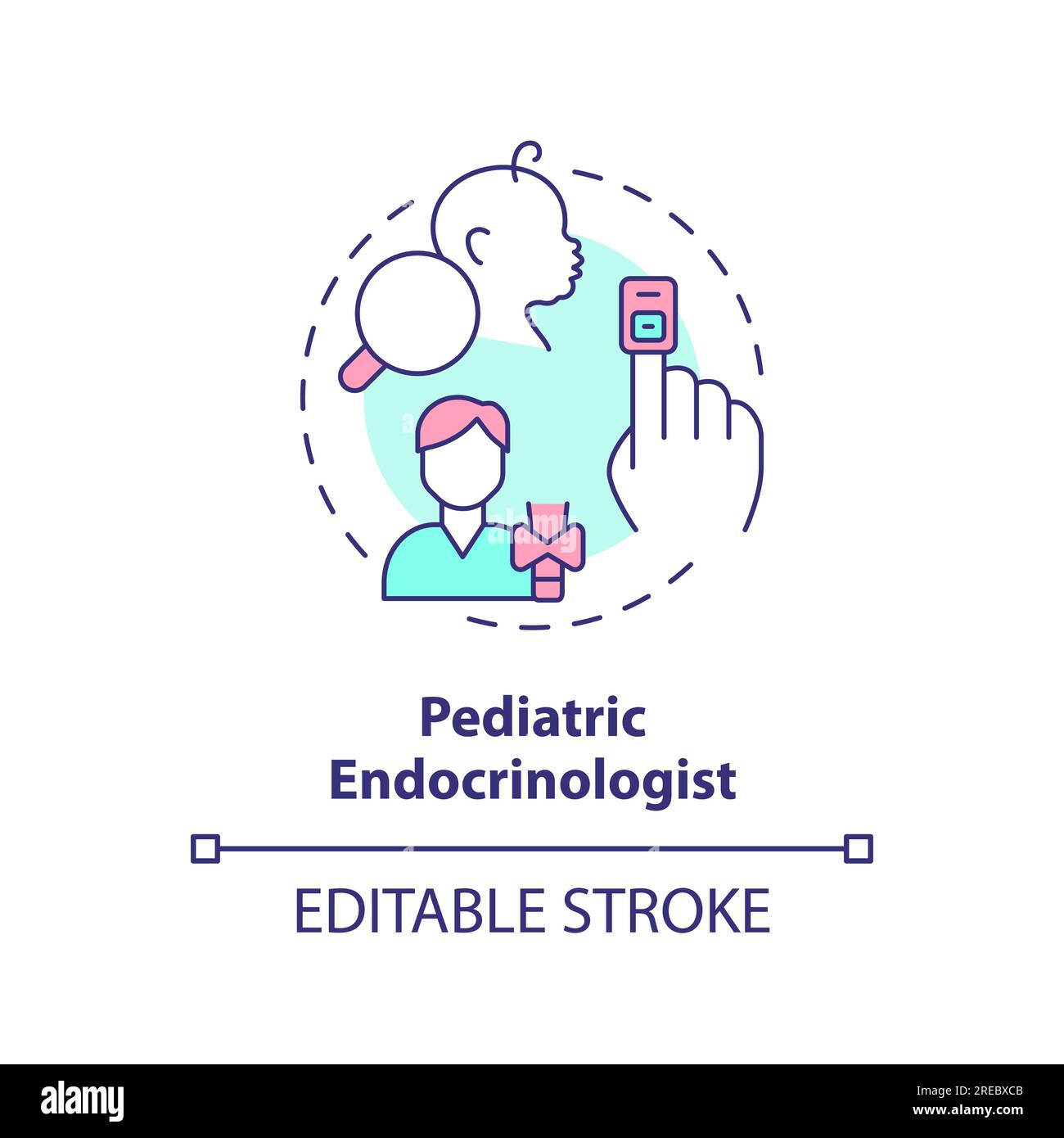Pediatric endocrinologist concept icon Stock Vector Image & Art Alamy