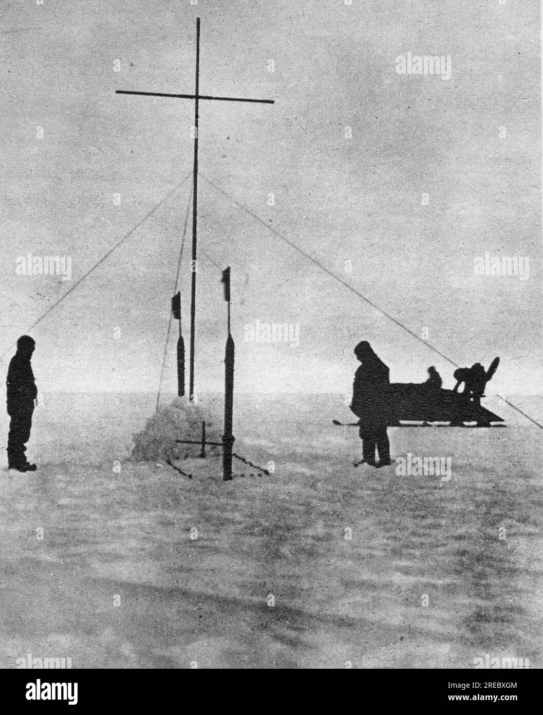 Wegener, Alfred Lothar, 1.11.1880 - November 1930, German geophysicist, his grave on Greenland, 1931, ADDITIONAL-RIGHTS-CLEARANCE-INFO-NOT-AVAILABLE Stock Photo