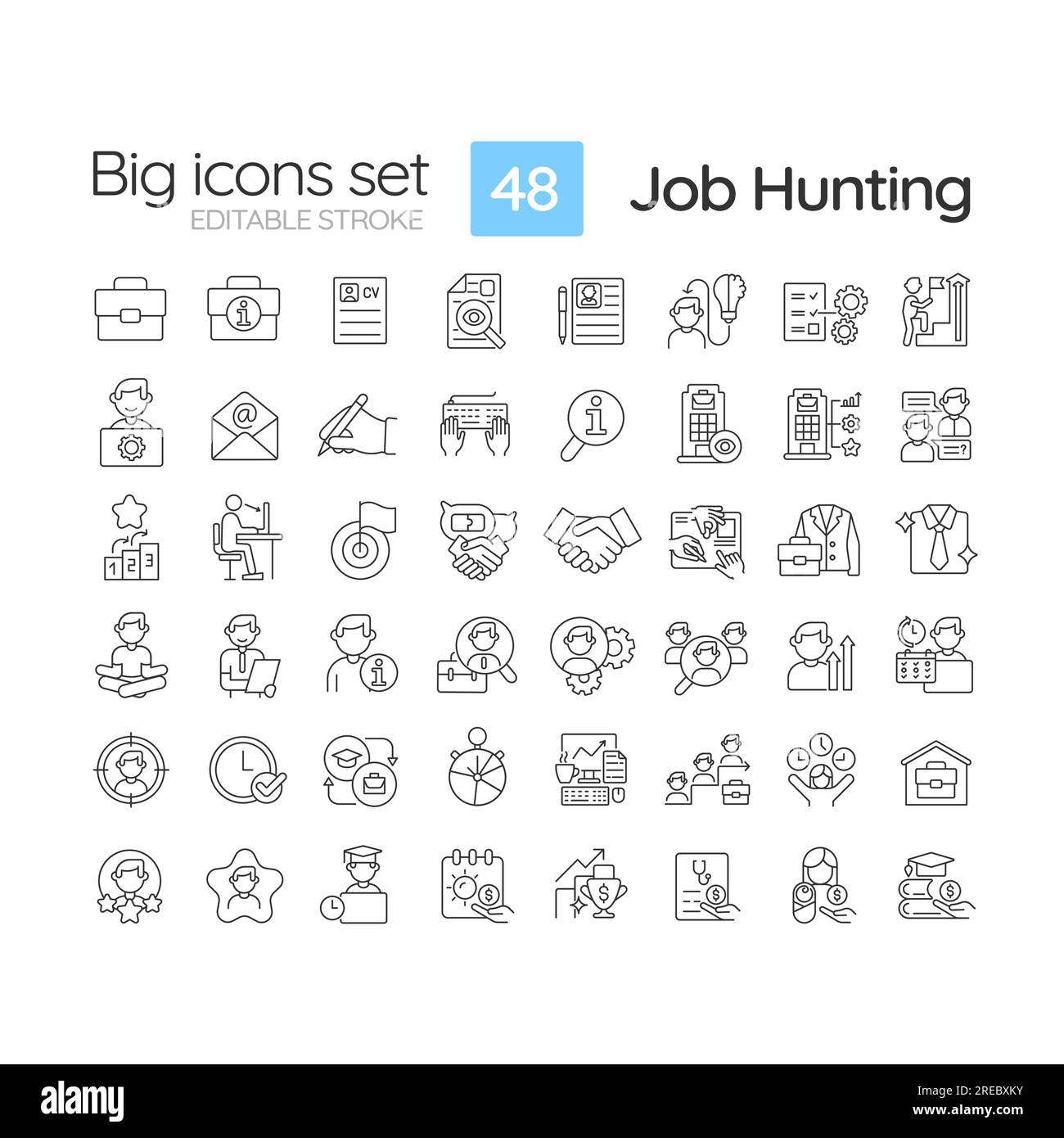 Job offer icons set Stock Vector Images - Alamy