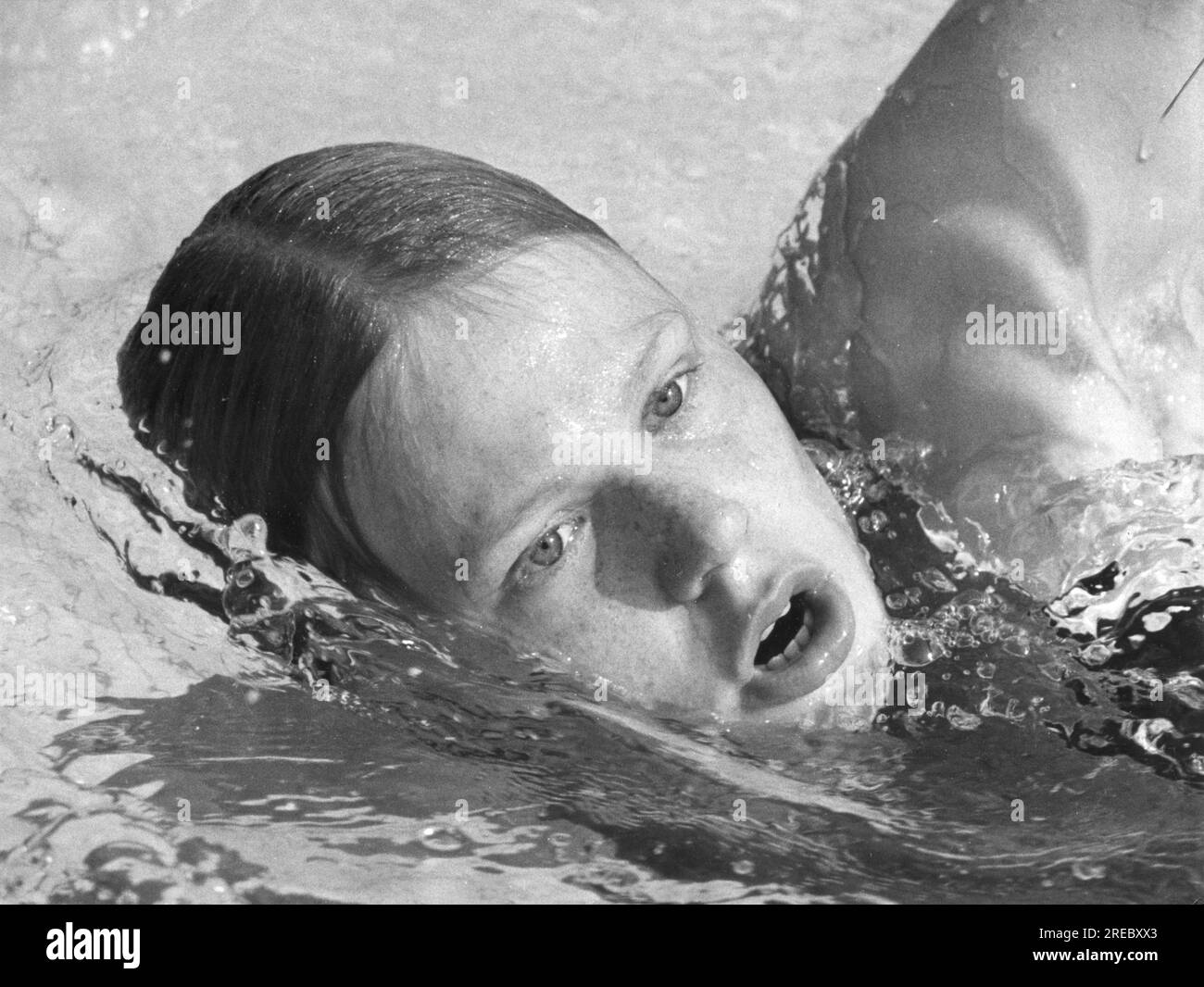 Weber, Jutta, * 28.6.1954, German swimmer, world swimming championships, Belgrade, 4.9.1973, ADDITIONAL-RIGHTS-CLEARANCE-INFO-NOT-AVAILABLE Stock Photo