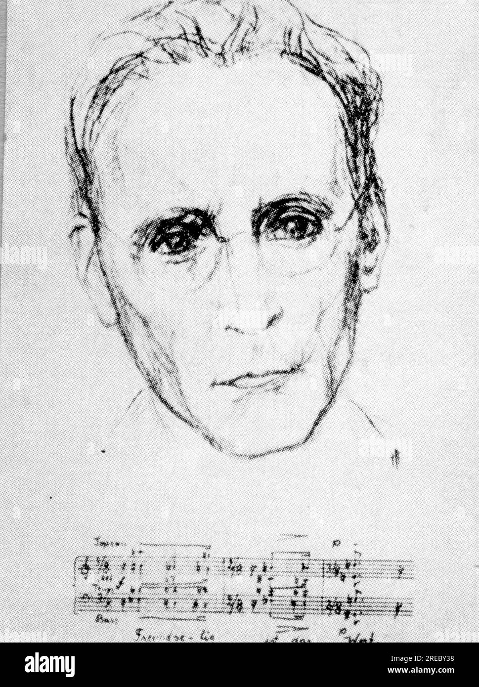 Ink drawing of an anonymous old man — Hive, image size:969x1390