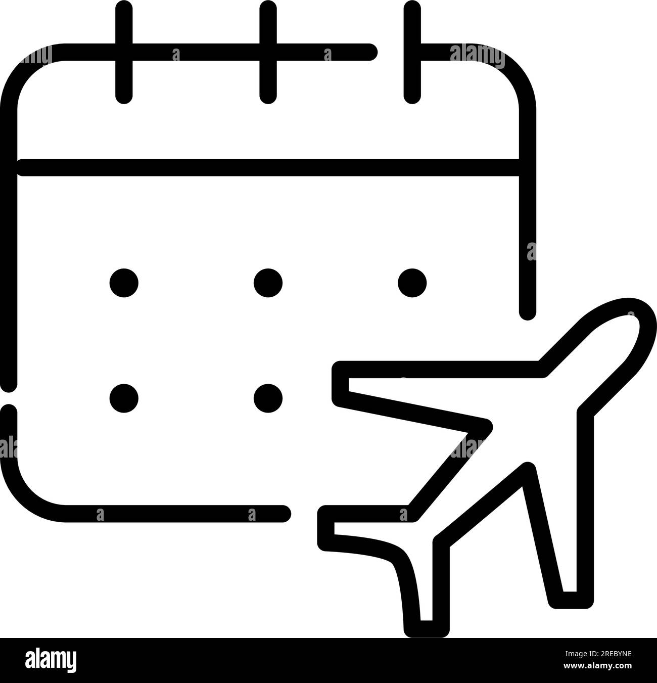 Flight date Plane on a calendar Pixel perfect editable stroke Stock Flight date Plane on a calendar Pixel perfect editable stroke Stock