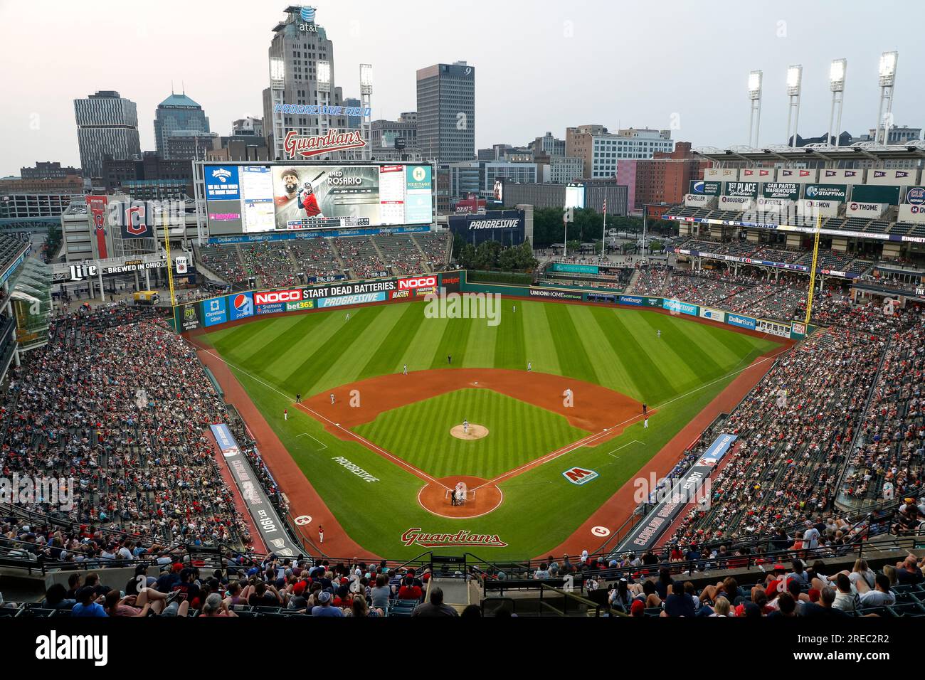 Cleveland guardians baseball stadium 2023 hi-res stock photography