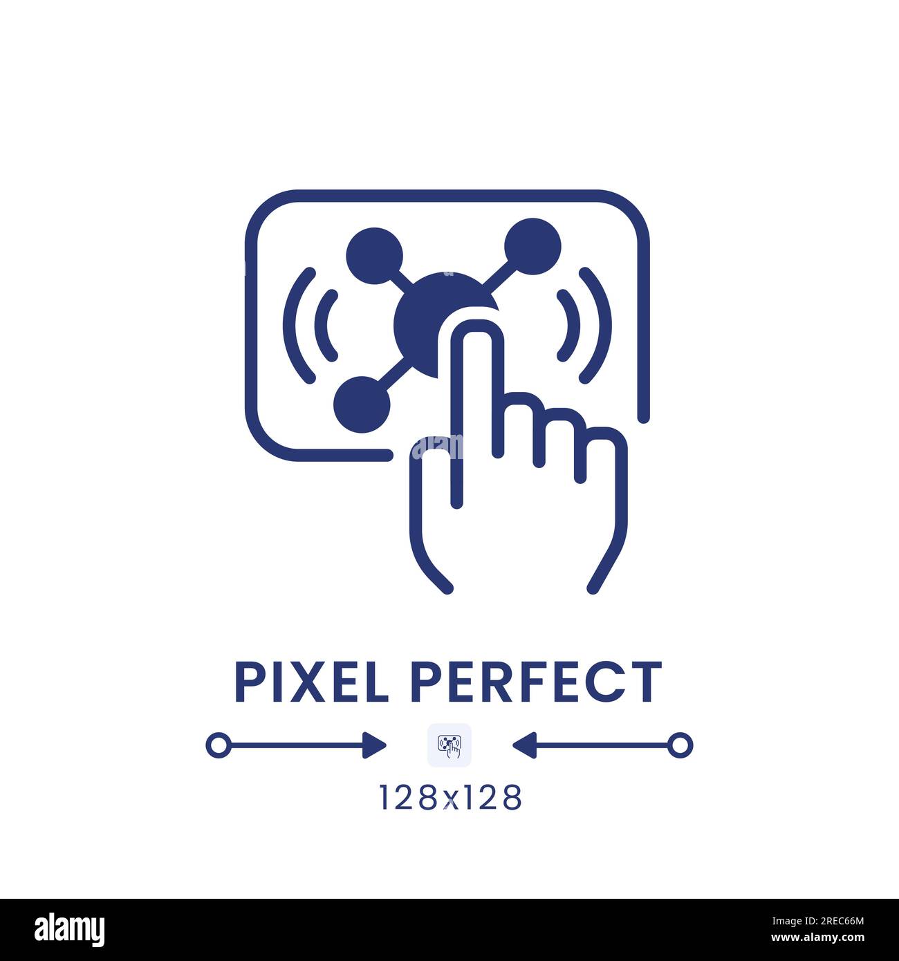 Interactive live streaming black solid desktop icon Stock Vector