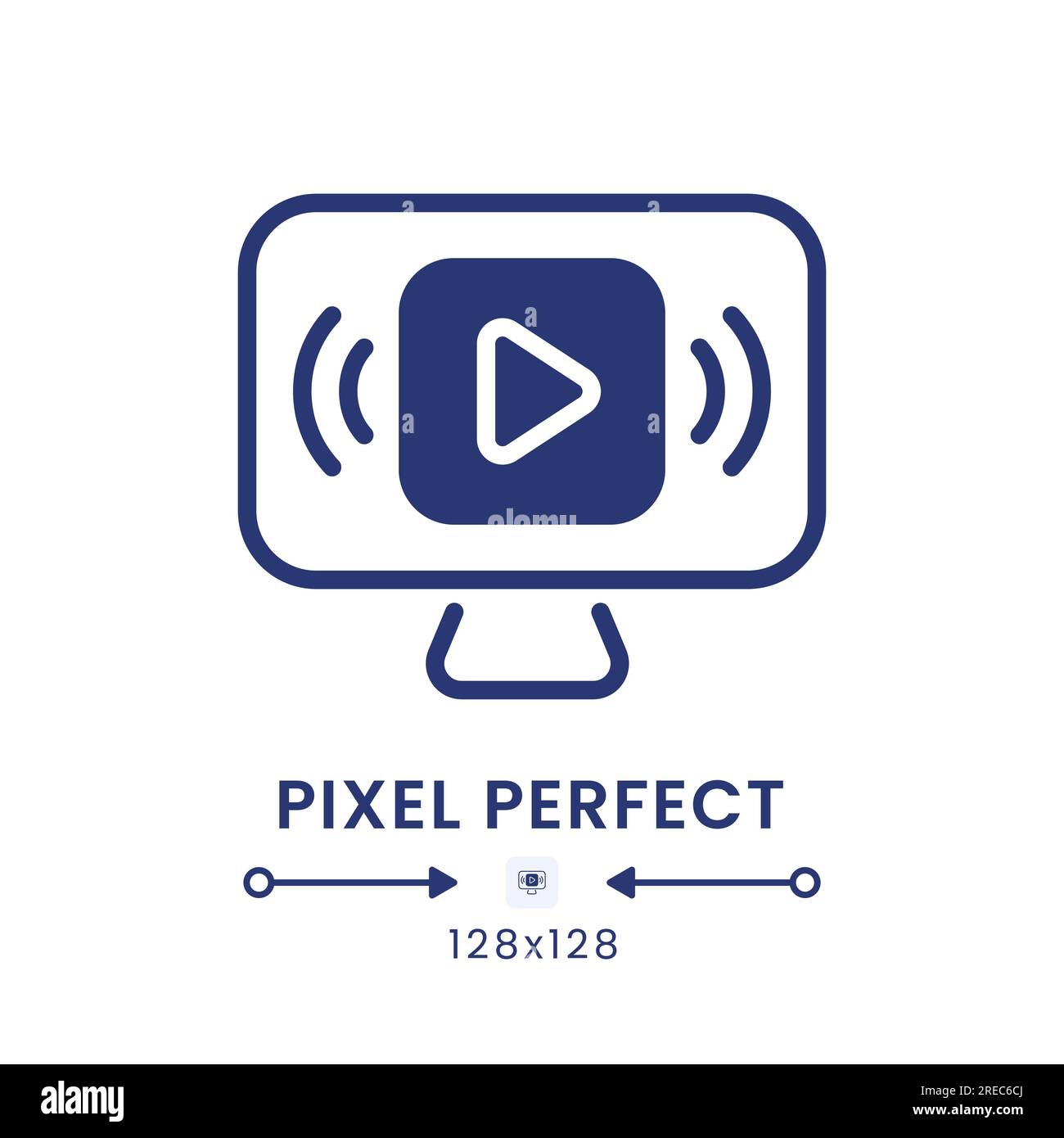 Live streaming black solid desktop icon Stock Vector Image & Art - Alamy