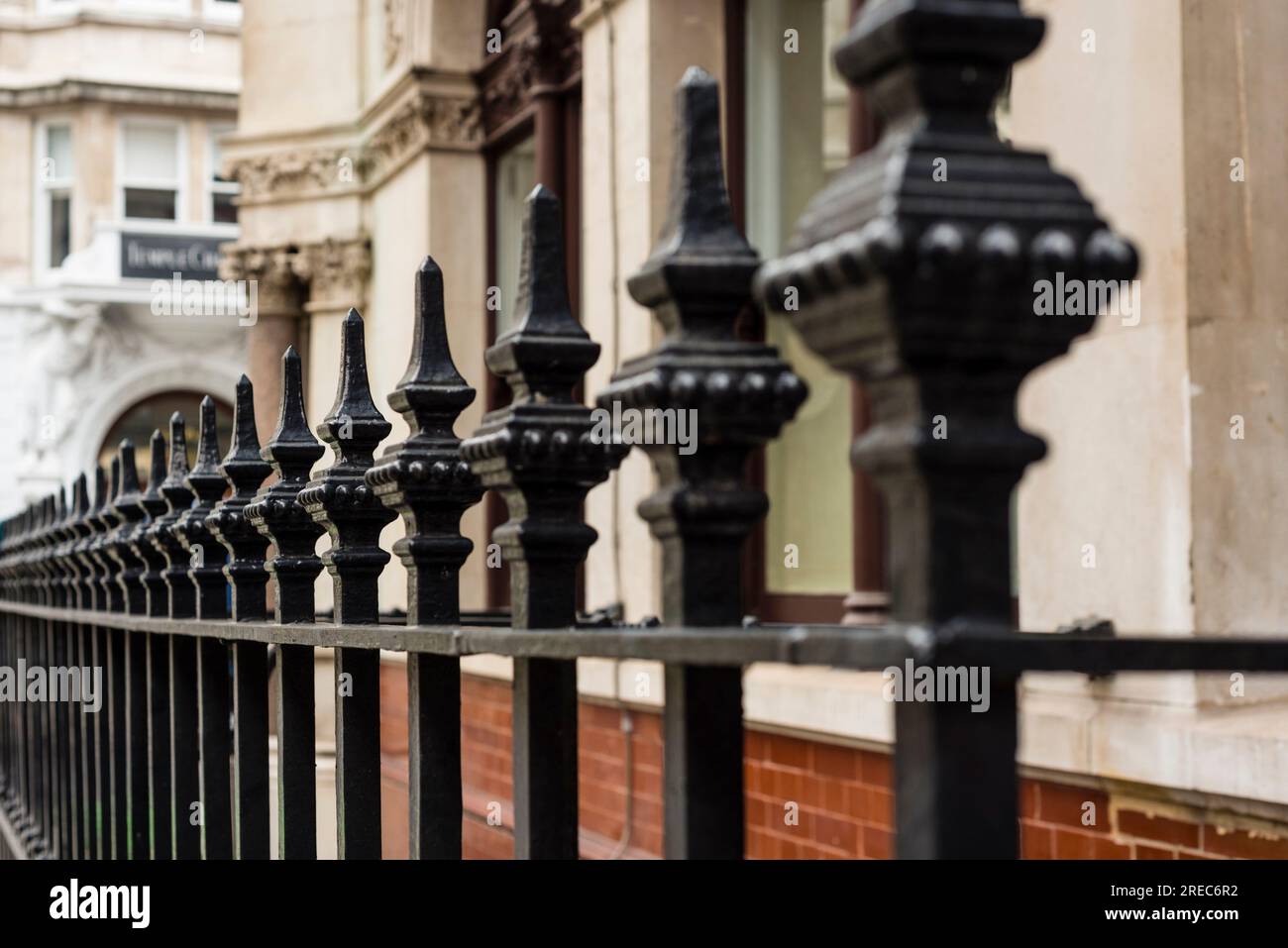 Wrought iron railings, London, UK Stock Photo Alamy