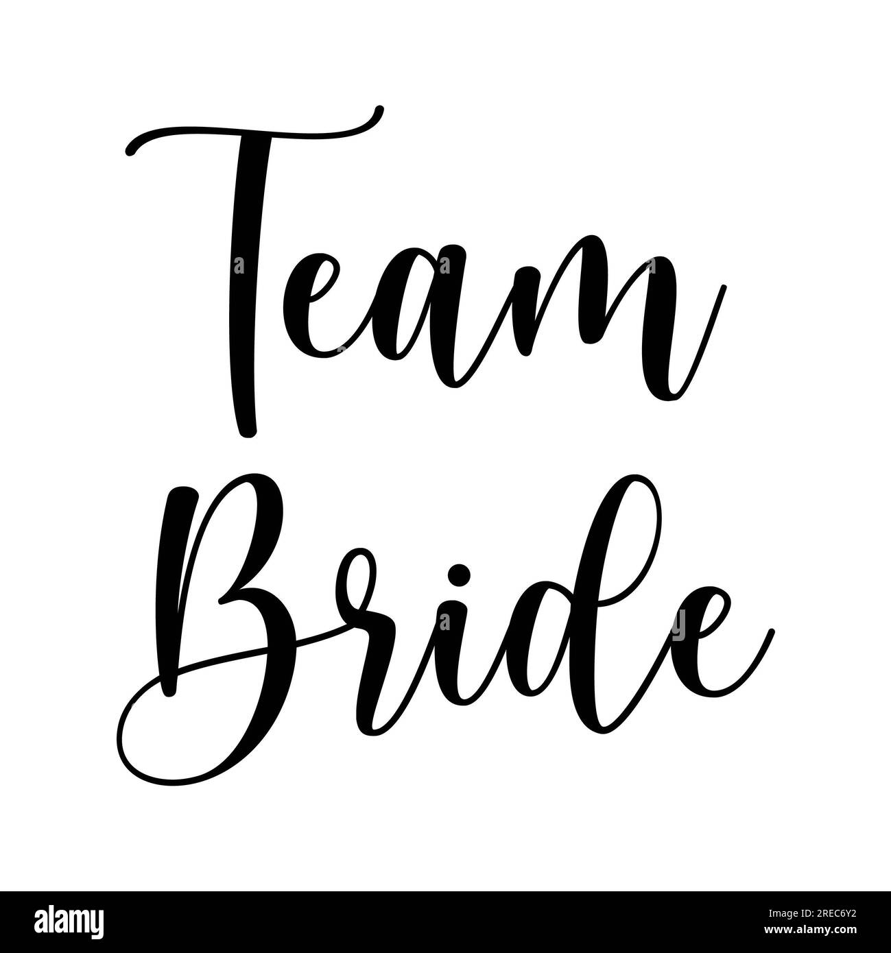 Team Bride on white background. Isolated illustration Stock Photo