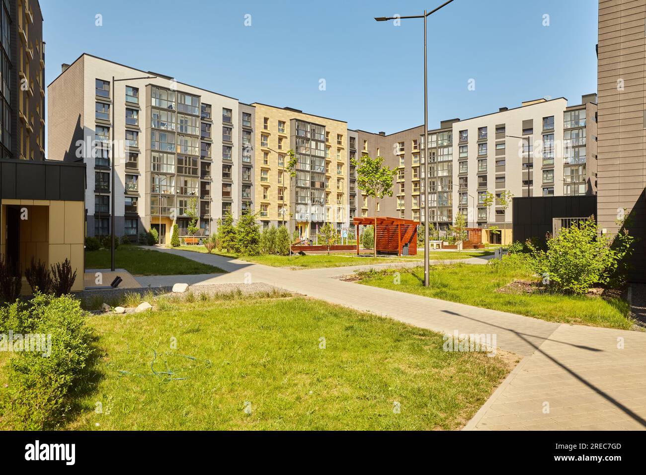 Modern Apartment Building Stock Photo Alamy